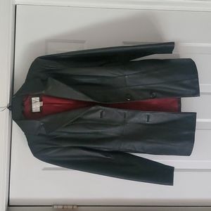 Small genuine black leather jacket